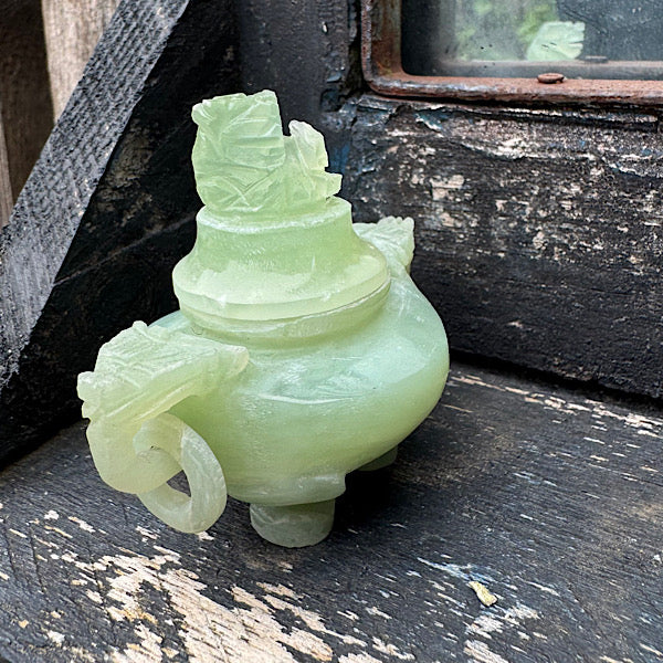 jade netfriet groen wierook houder smudge S