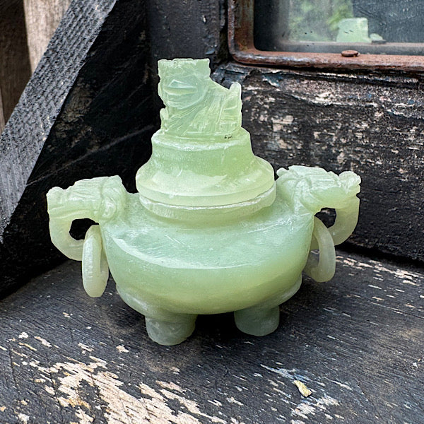jade netfriet groen wierook houder smudge S