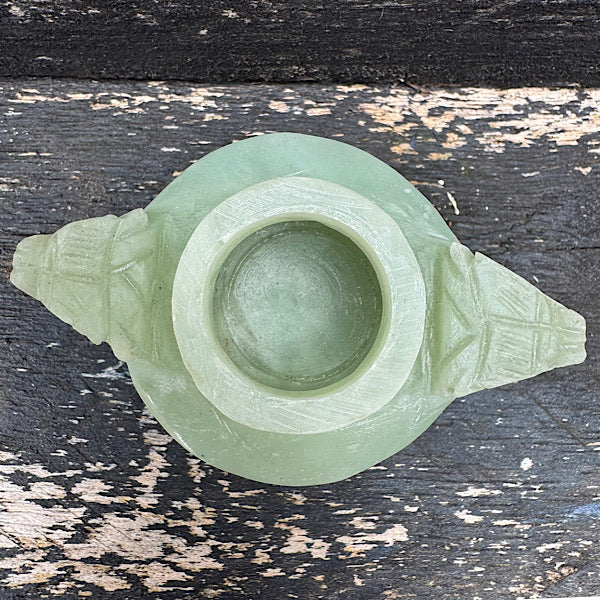 jade netfriet groen wierook houder smudge S