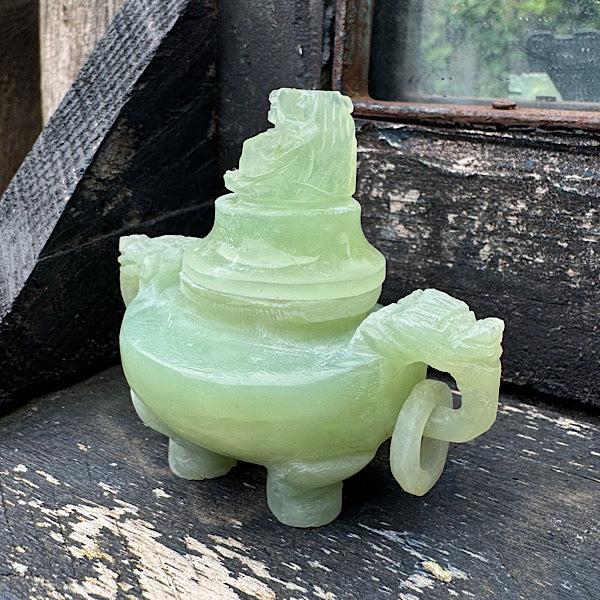 jade netfriet groen wierook houder smudge S