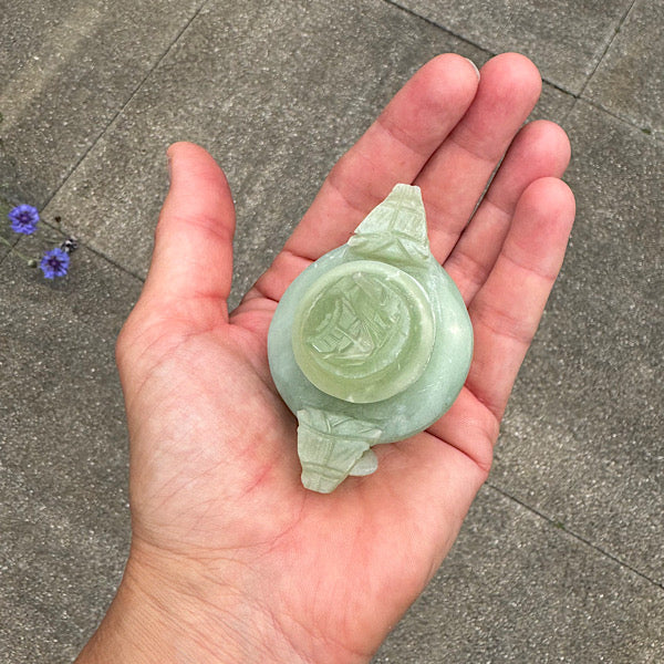 jade netfriet groen wierook houder smudge S