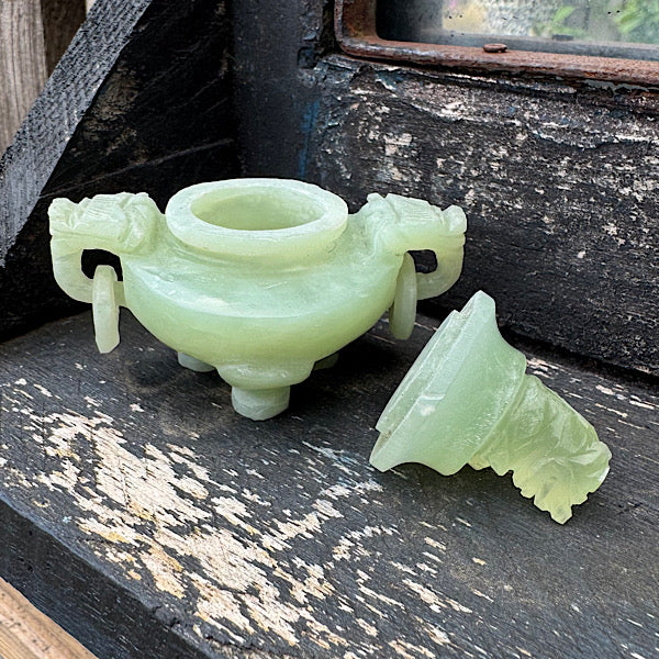 jade netfriet groen wierook houder smudge S