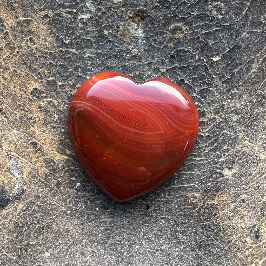 jaspis hart klein en rood met agaat belijning