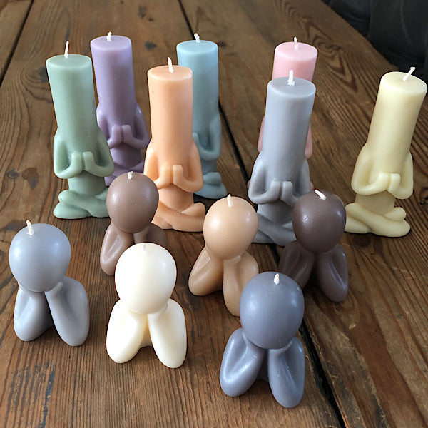 kaarsje de denker dromer zen boeddha sfeer