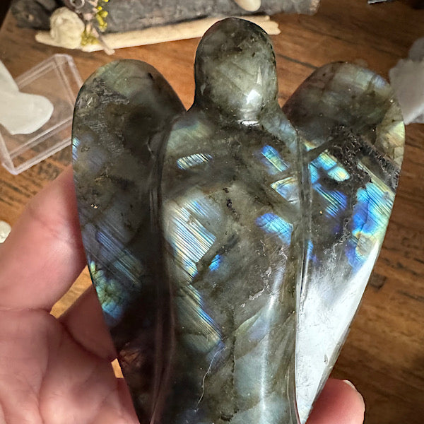 labradoriet engel groot gepolijst