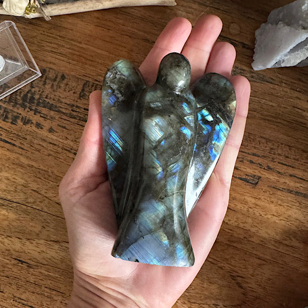 labradoriet engel groot gepolijst