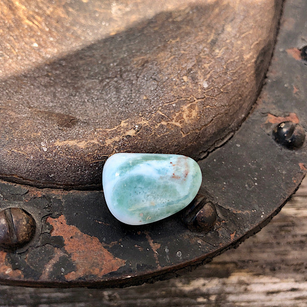 larimar trommelsteen atlantis groen en blauw mineralen