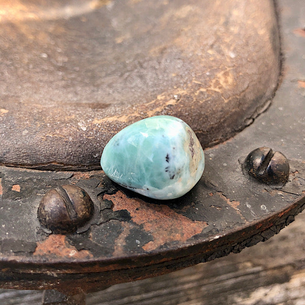 larimar trommelsteen atlantis groen en blauw mineralen