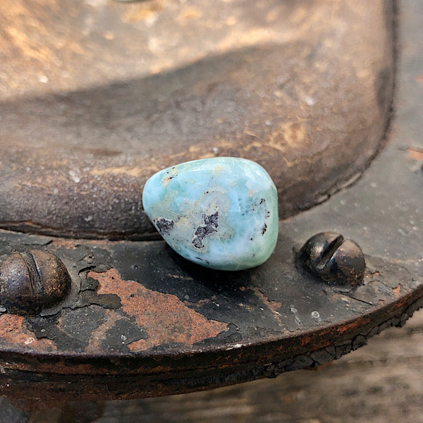 larimar trommelsteen atlantis groen en blauw mineralen