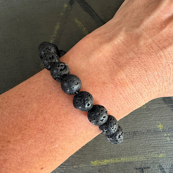 lava steen man armband edelstenen sieraad