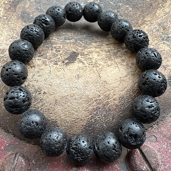 lava steen man armband edelstenen sieraad