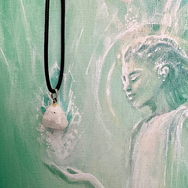 maansteen edelsteen hangertje hanger sieraad nr1