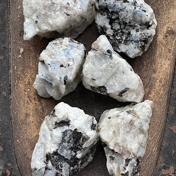 maansteen regenboog ruw brokje