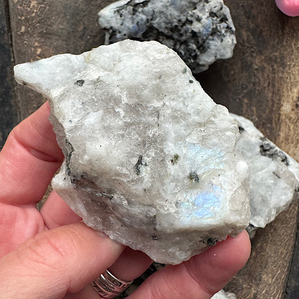 maansteen regenboog ruw brokje