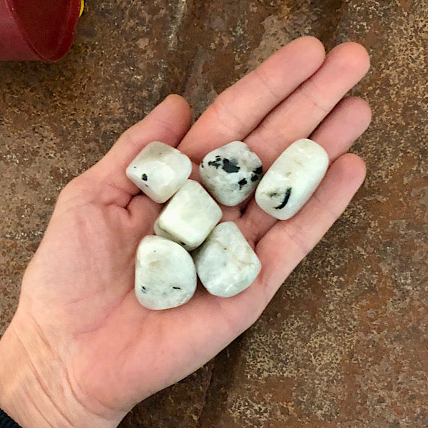 maansteen regenboog trommelstenen labradoriet zonnesteen mineralen