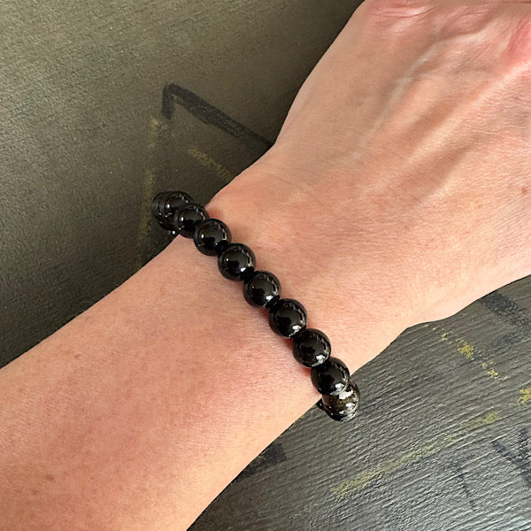 obsidiaan goud kralen armband mannen sieraad