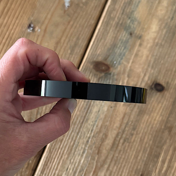 obsidiaan zwart heksen spiegel gepolijst wicca