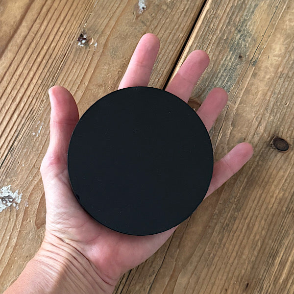 obsidiaan zwart heksen spiegel gepolijst wicca