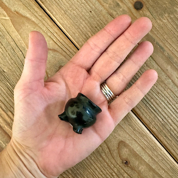 obsidiaan zwart heksenketel heksen pot edelstenen mineralen winkel wicca