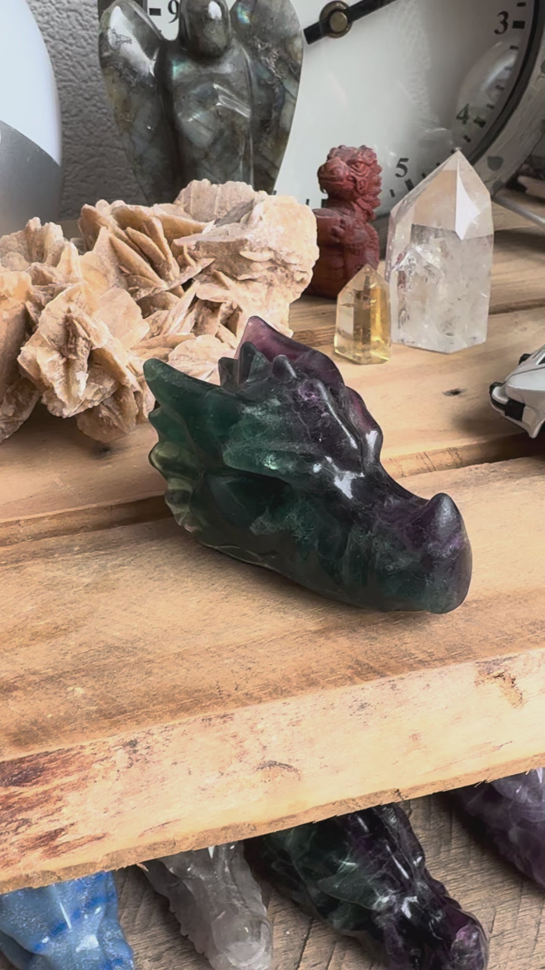 fluoriet regenboog drakenschedel dragon skul B 