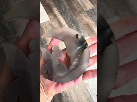 Plak Agaat Druzy Elfje op Maan A