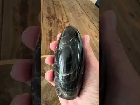 Sculptuur Maansteen Zwart Gepolijst