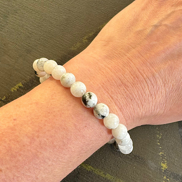 regenboog maansteen armband kralen sieraad