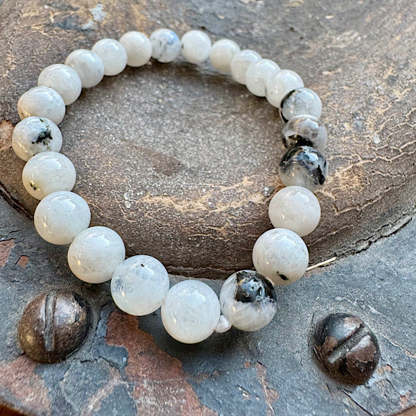 regenboog maansteen armband kralen sieraad