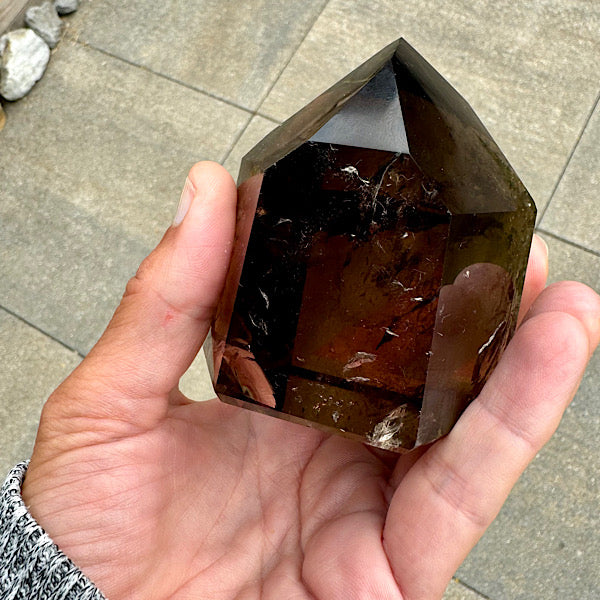 rookkwarts punt obelisk gepolijst edelstenen mineralen winkel