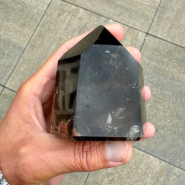 rookkwarts punt obelisk gepolijst edelstenen mineralen winkel