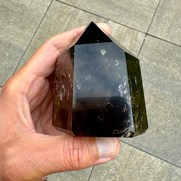 rookkwarts punt obelisk gepolijst edelstenen mineralen winkel