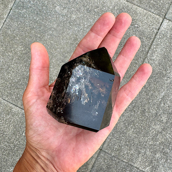 rookkwarts punt obelisk gepolijst edelstenen mineralen winkel