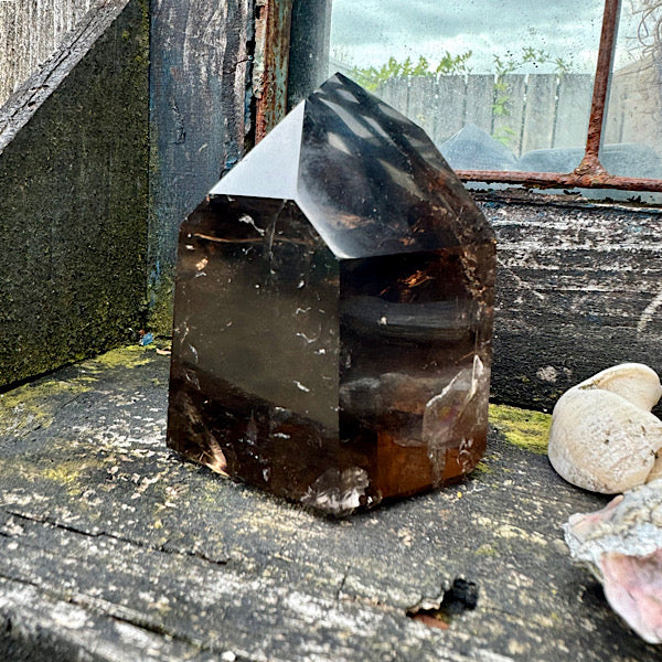 rookkwarts punt obelisk gepolijst edelstenen mineralen winkel