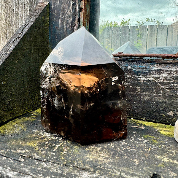 rookkwarts punt obelisk gepolijst edelstenen mineralen winkel