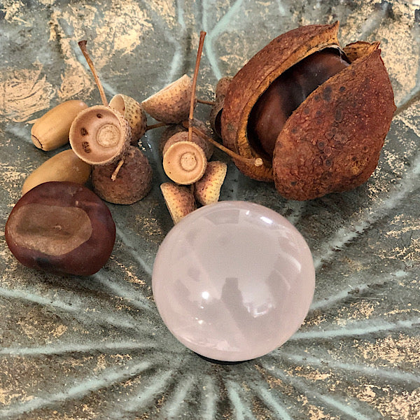 rozekwarts bol gepolijst mineralen