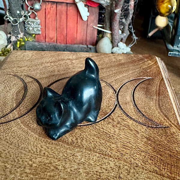 jade labradoriet rozekwarts obsidiaan figuurtjes kat