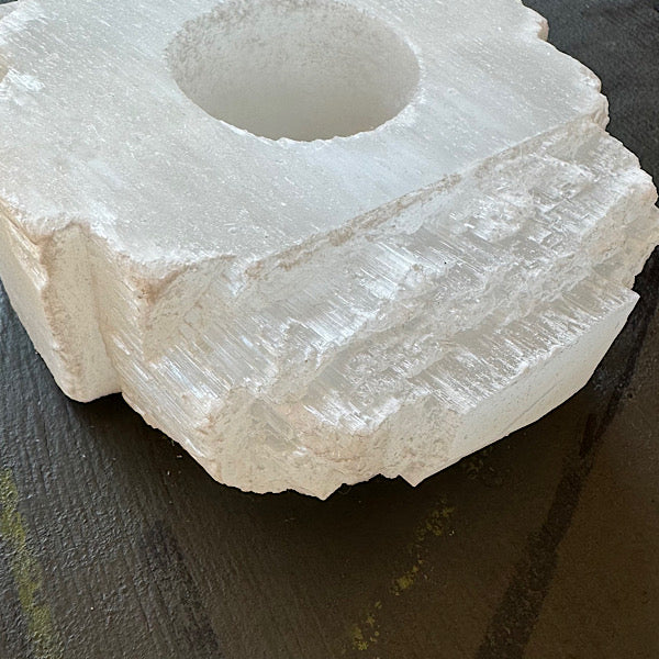 seleniet satijnspaat waxine lichthouder