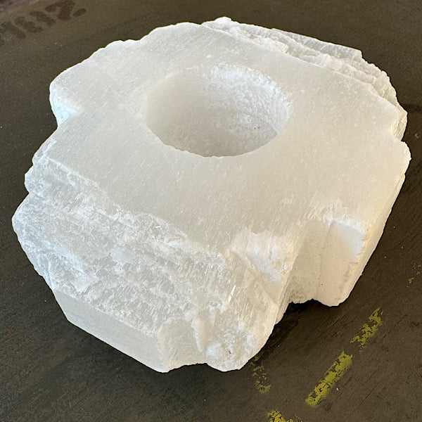 seleniet satijnspaat waxine lichthouder