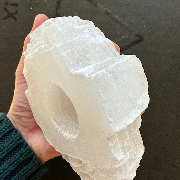 seleniet satijnspaat waxine lichthouder