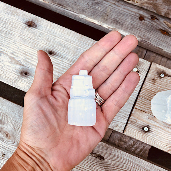 seleniet toren satijnspaat groot middel klein