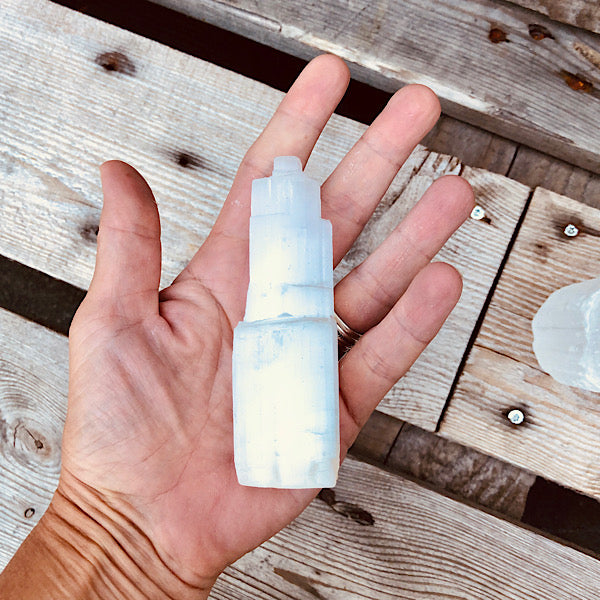 seleniet toren satijnspaat groot middel klein