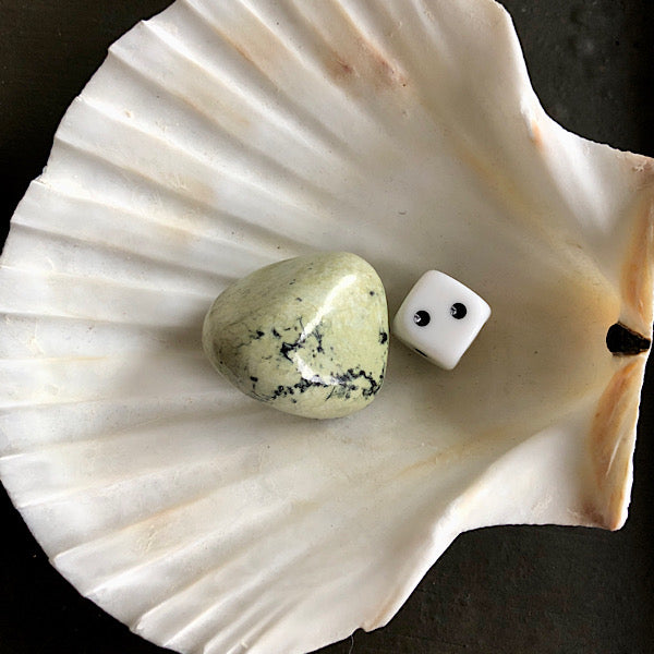 serpentijn trommelsteen mineralen luipaard