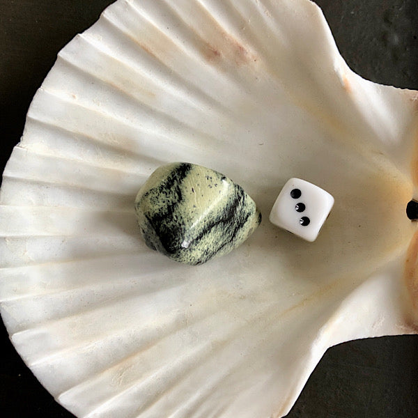 serpentijn trommelsteen mineralen luipaard