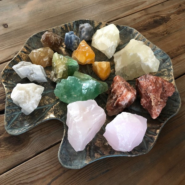 setje ruw brok calciet mineralen