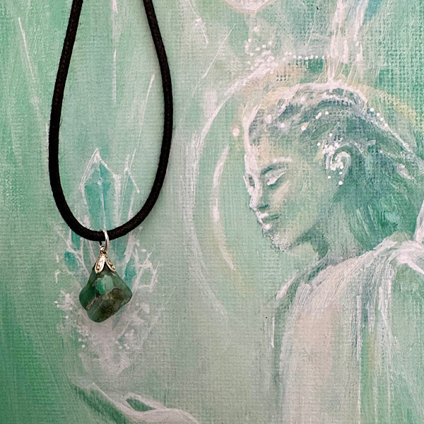 smaragd edelsteen hangertje hanger sieraad