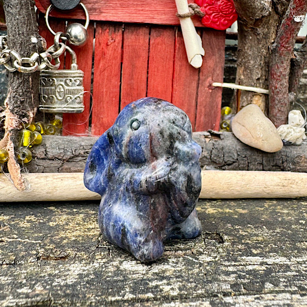 sodaliet Gepolijst Konijntje nr2 diertje edelstenenmineralenwinkel figuurtje