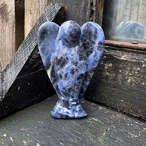 sodaliet engel gepolijst boodschapper lapis lazuli