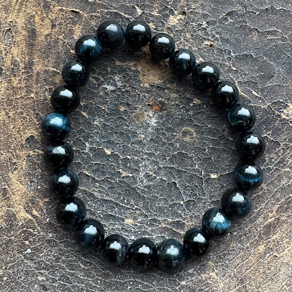 tijgeroog blauw armband kralen sieraad