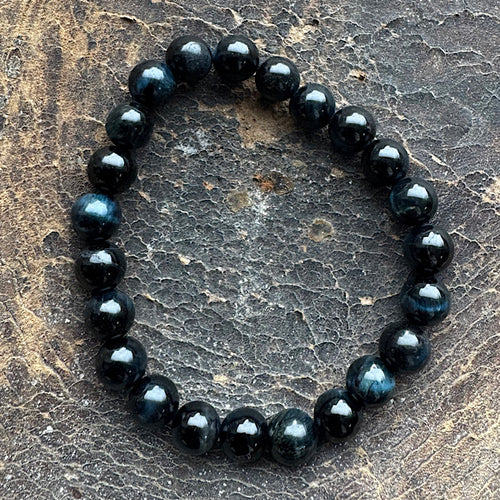 tijgeroog blauw armband kralen sieraad