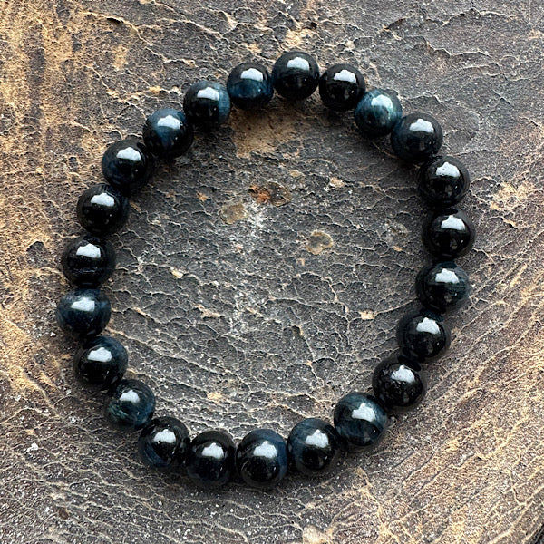 tijgeroog blauw armband kralen sieraad